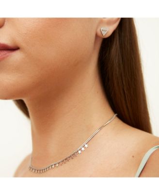 Multiple Star Sterling Silver Station Necklace