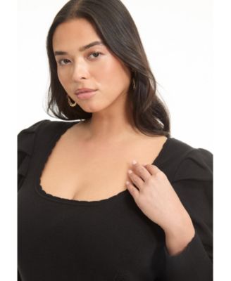 Women's June + Vie Mutton Sleeve Sweater