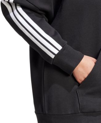 Plus Size Essentials 3-Stripes Full-Zip Fleece Hoodie