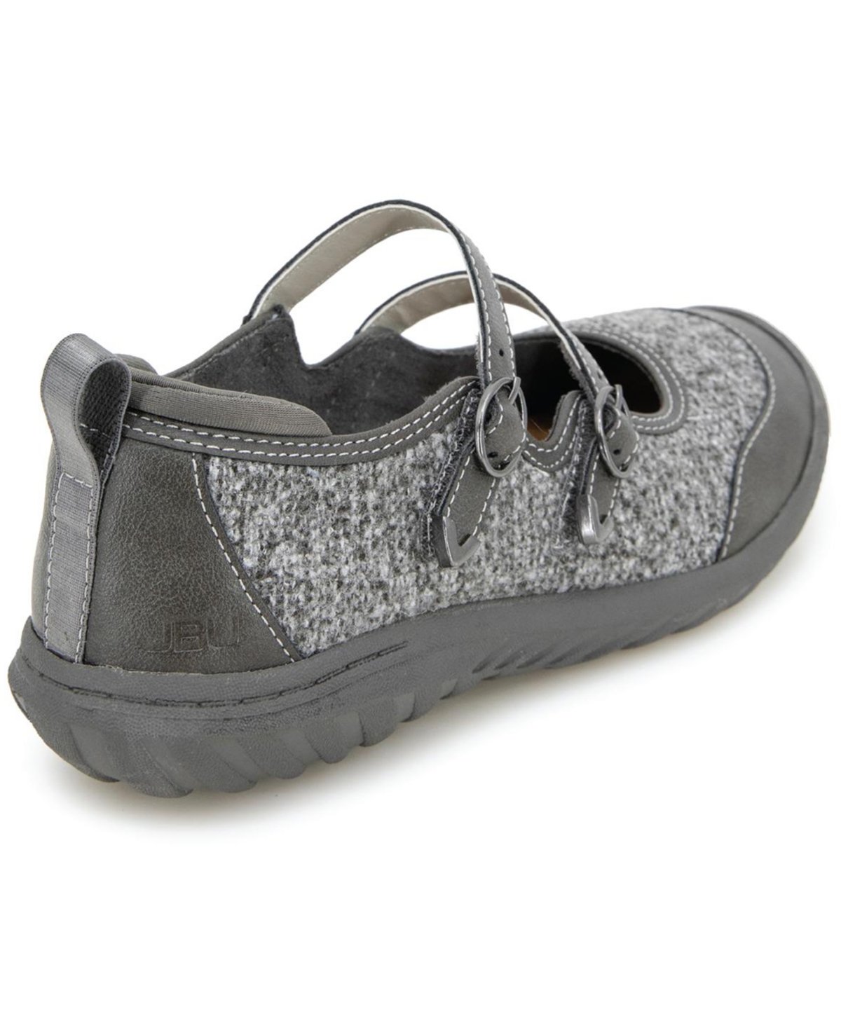 Jbu Women's Nina Slip On Mary-jane Flats In Gray