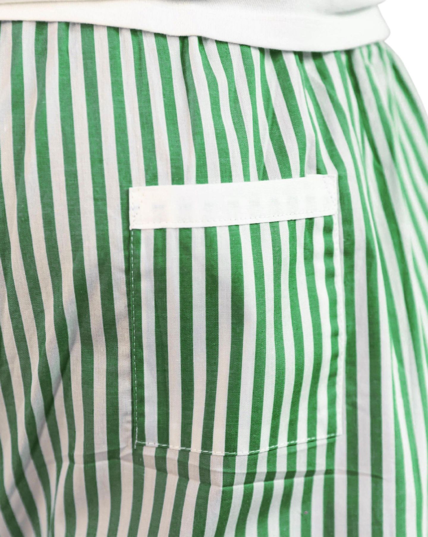 Пижамные брюки Poplin для мужчин, хлопок — Sant and Abel, цвет: Зелёный полосатый — фото 2