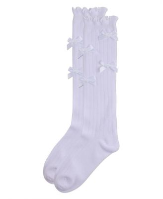 Big Girls All Over Bow Knee High Socks