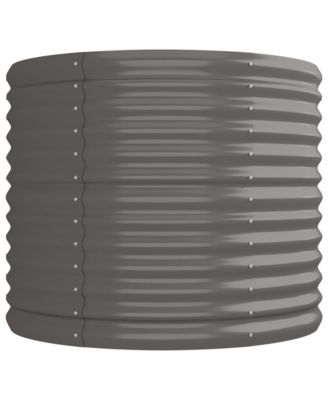 Garden Raised Bed Grey Powder-coated steel Large Durable