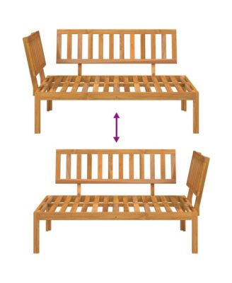 Pallet Sofa Natural Wood Solid Acacia Wood Medium Modular
