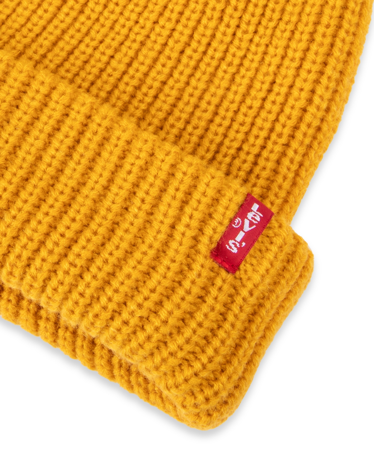 Levi's Men's Crop Roller Beanie Hat In Yellow