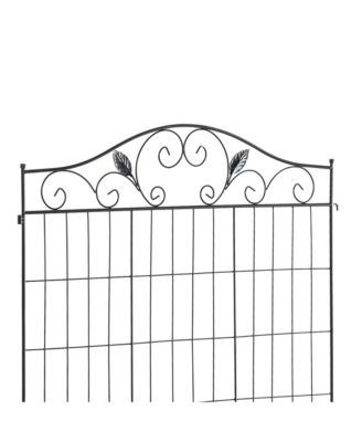 Backyard Garden Decorative Fencing with 4 Panels and Steel Wire Frame