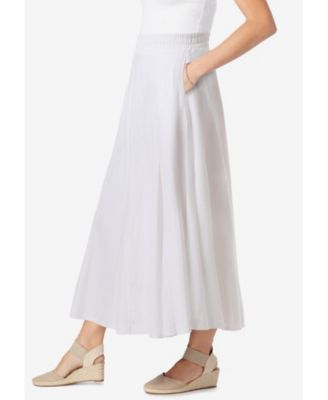 Plus Size Wide Elastic Waist Skirt