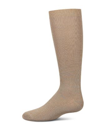MeMoi Little Girls Kids Basic Soft Rayon Knee High Socks - Champagne lurex 14$