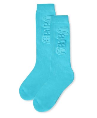 Girls Embossed VACAY Cotton Blend Knee High Socks