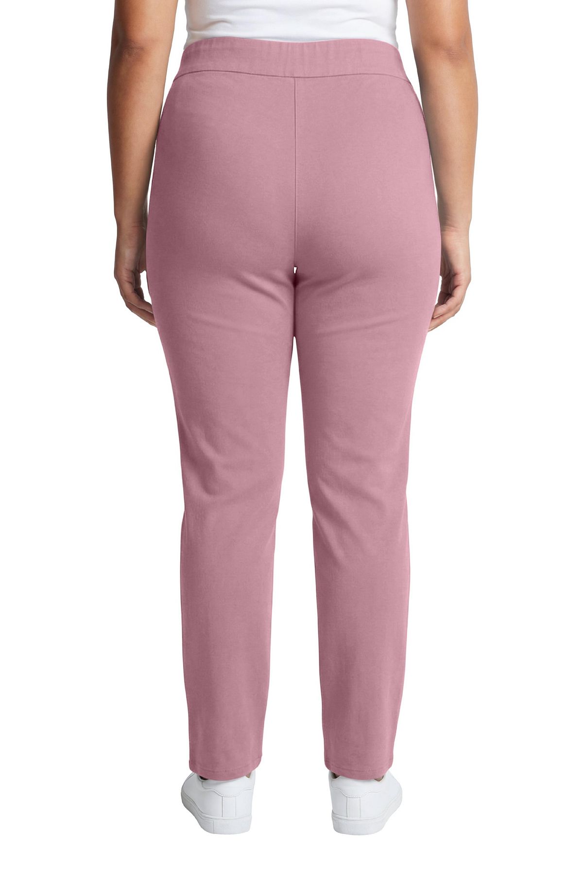 Woman Within Women's Within Tall Flex-Fit Pull-On Straight-Leg Gap-Free Stretch Denim Jeans. view 2 — MAYCSS fashion products