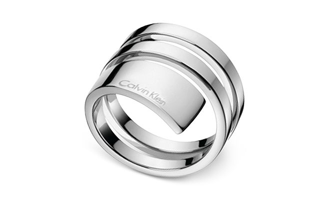 Calvin Klein beyond SilverTone Stainless Steel Wrap Ring KJ3UMR000106