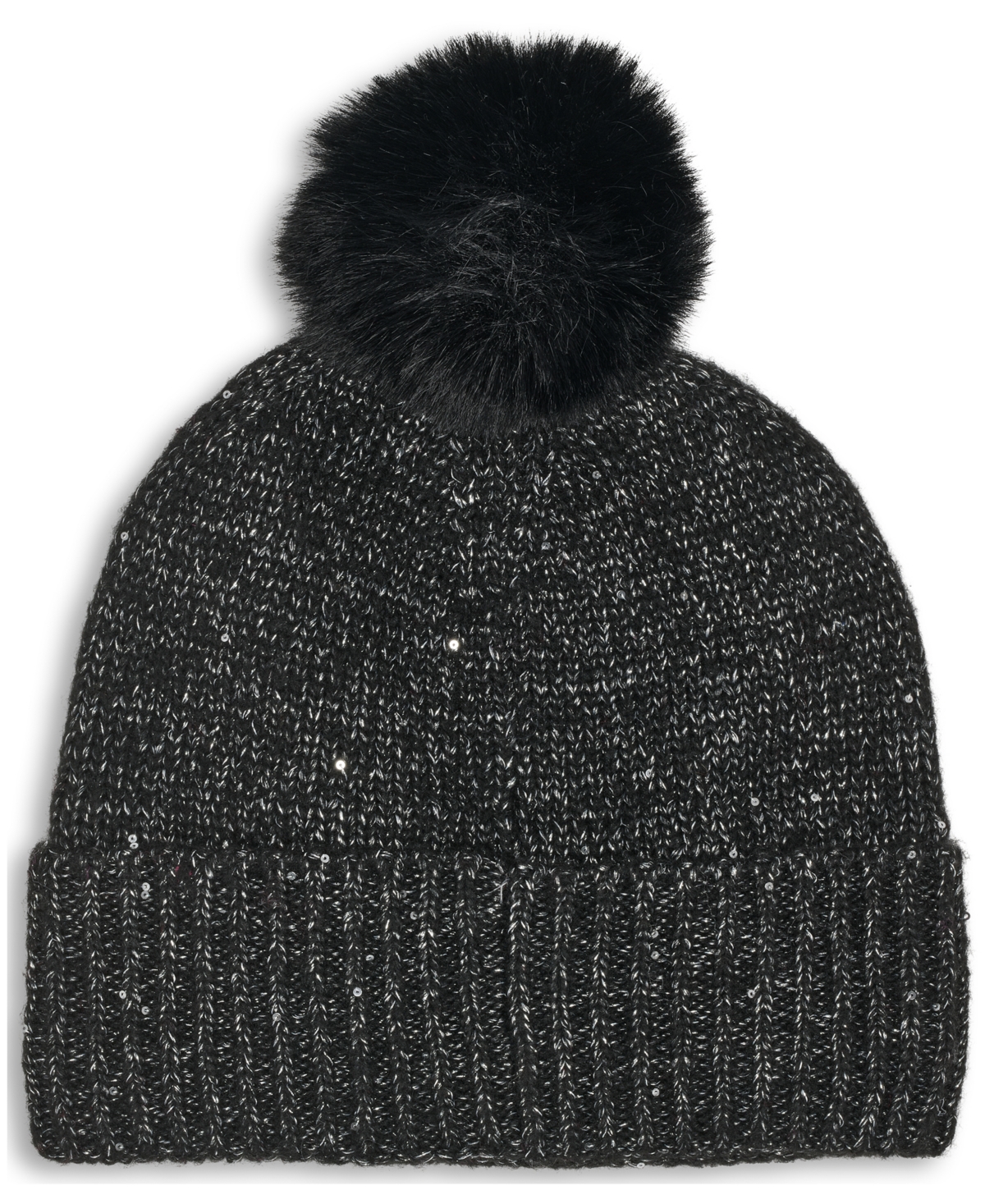 Karl Lagerfeld Women's Pom Pom Detail Beanie In Black