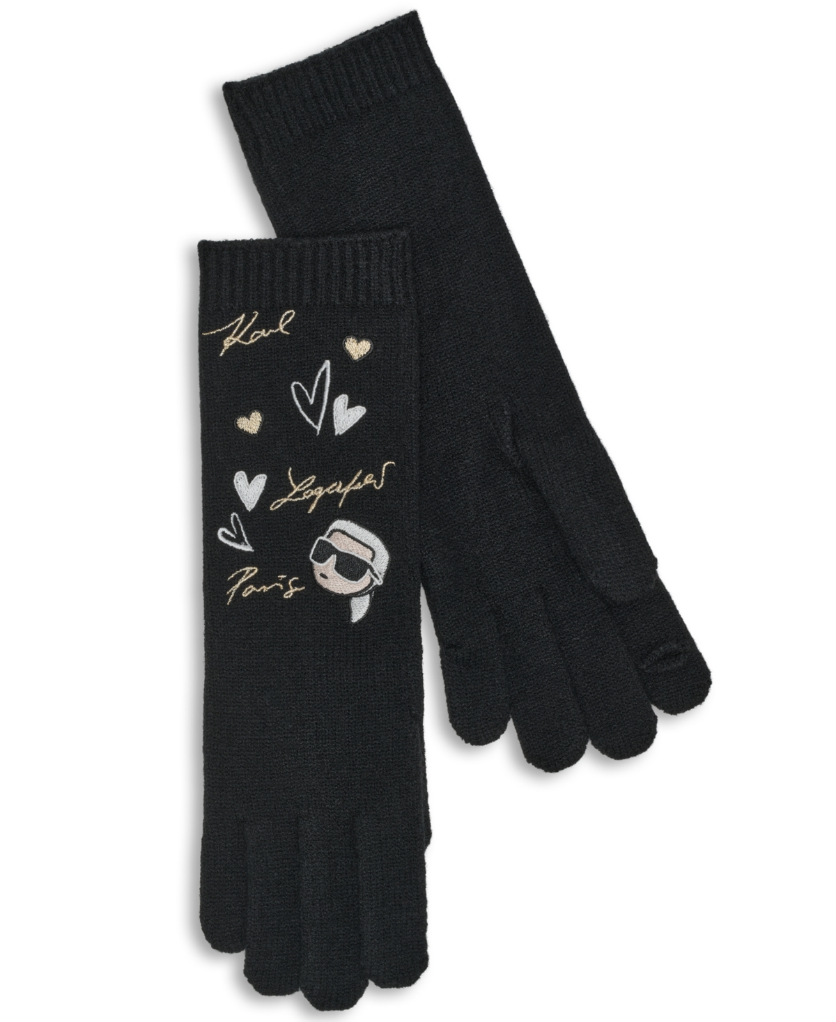 Karl Lagerfeld Women's Karl Icons Tech Gloves In Black