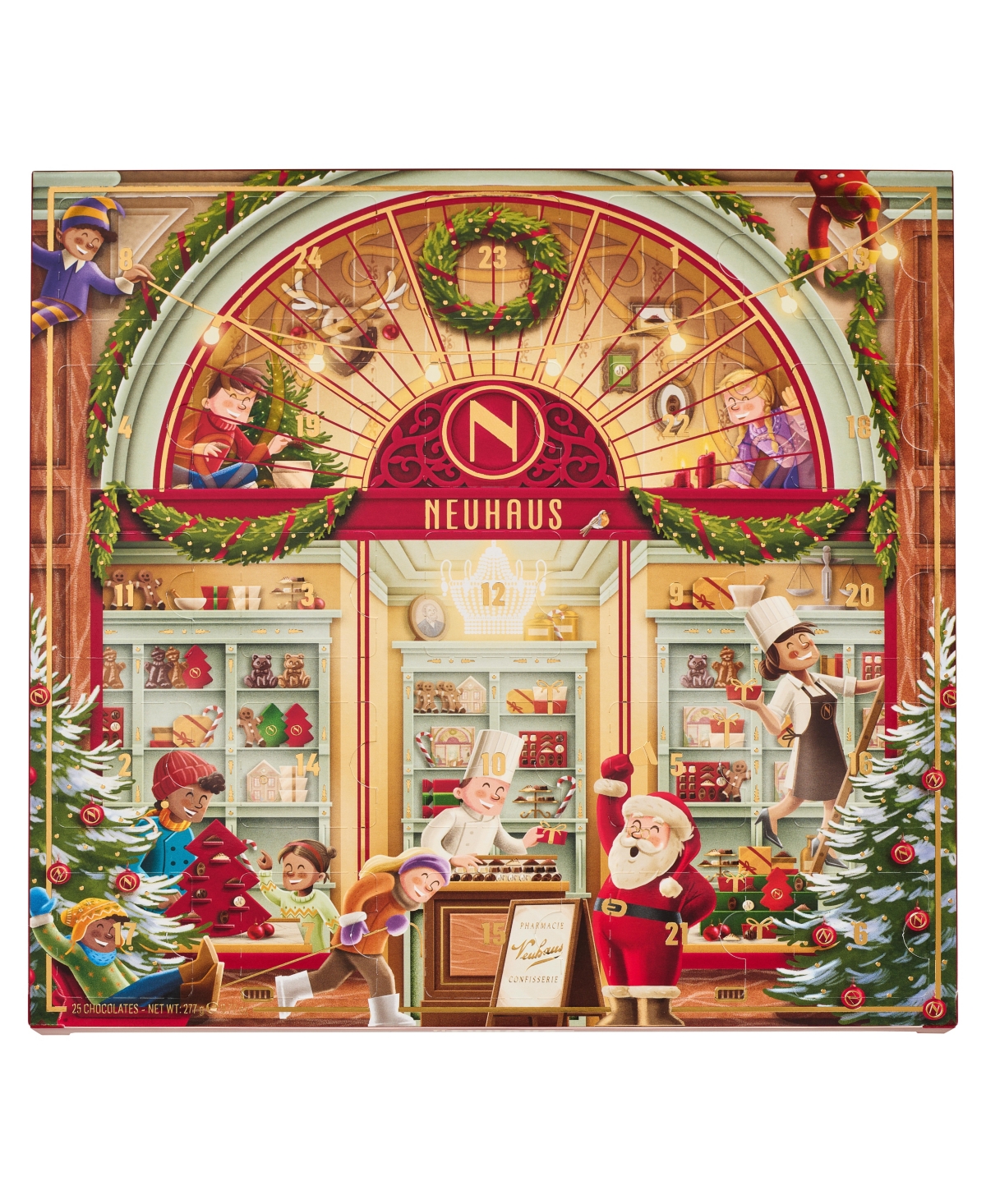 Neuhaus Holiday Assorted Chocolate Classic Advent Calendar, 25 Pieces In Multi