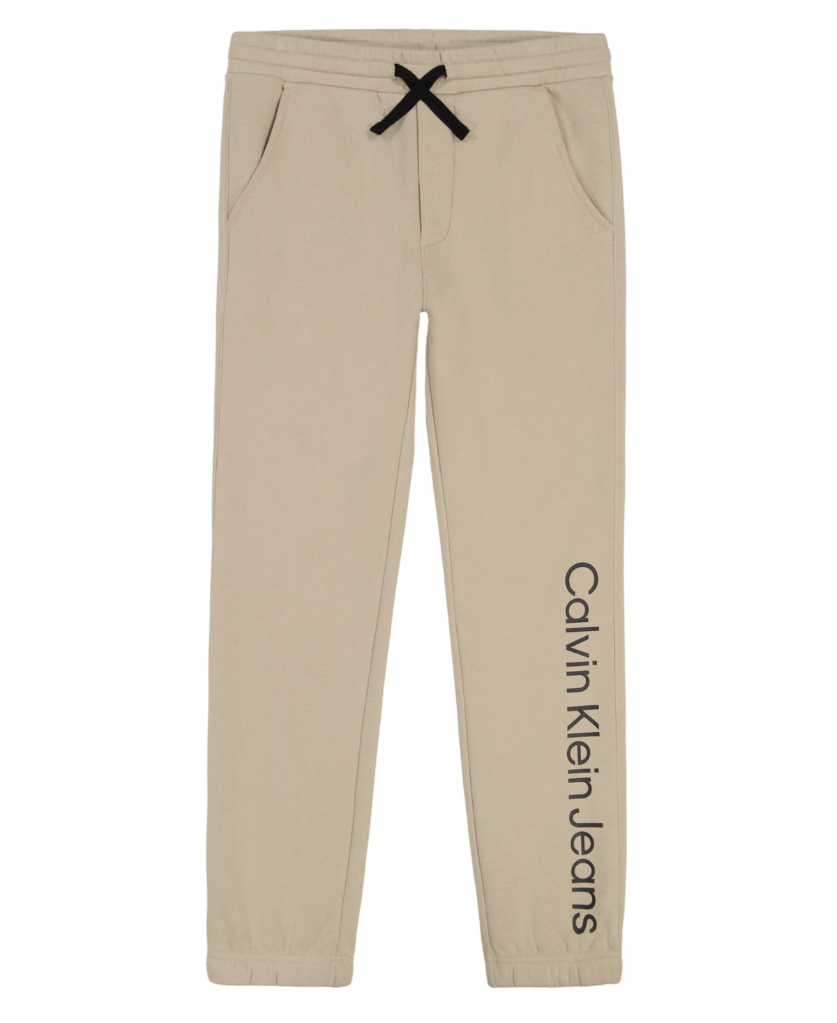 Calvin Klein Boys 8-20 Ribbed Cuffs Jogger Pants In Neutral