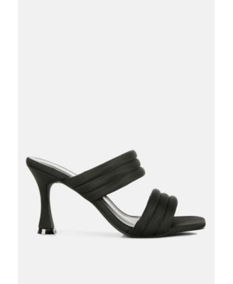 Womens New Crush Quilted Spool Heel Sandals