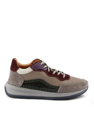 Booker Women's Fashion Sneaker with Leather Upper