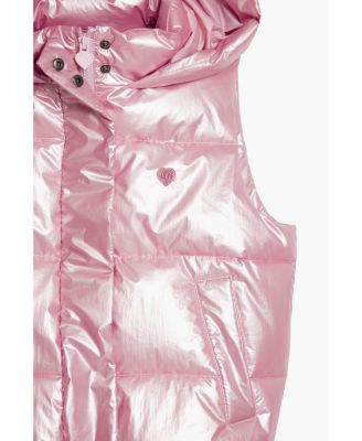 Girls's Metallic quilted vest