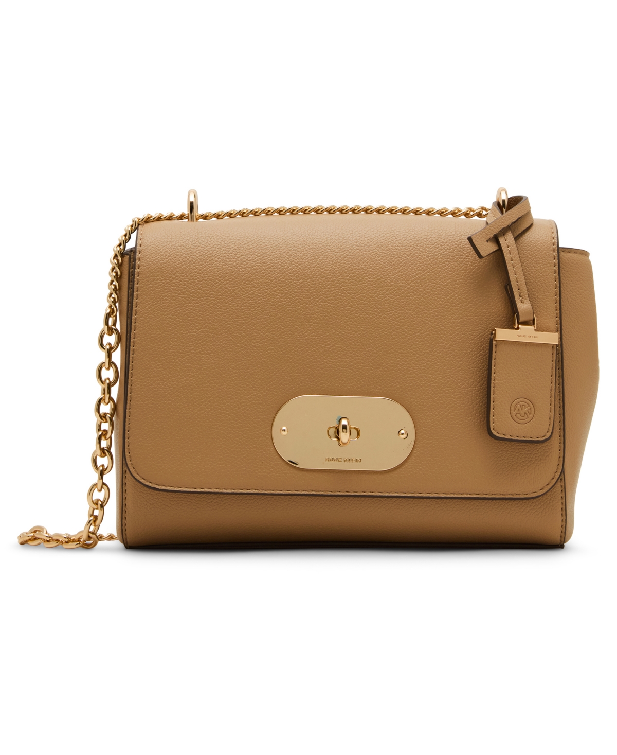 Anne Klein Flap Small Shoulder Bag In Brown