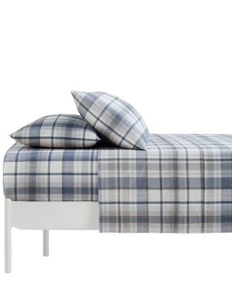 Highland Plaid Extra Deep Pocket 300-Thread Count 4-Pc. Sheet Set, Queen