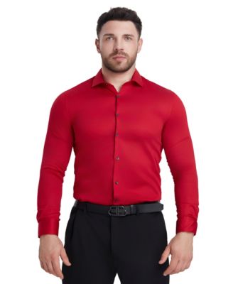 Solid Sateen Slim Fit Dress Shirt