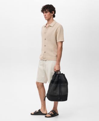 Men's Openwork Knitted Shirt