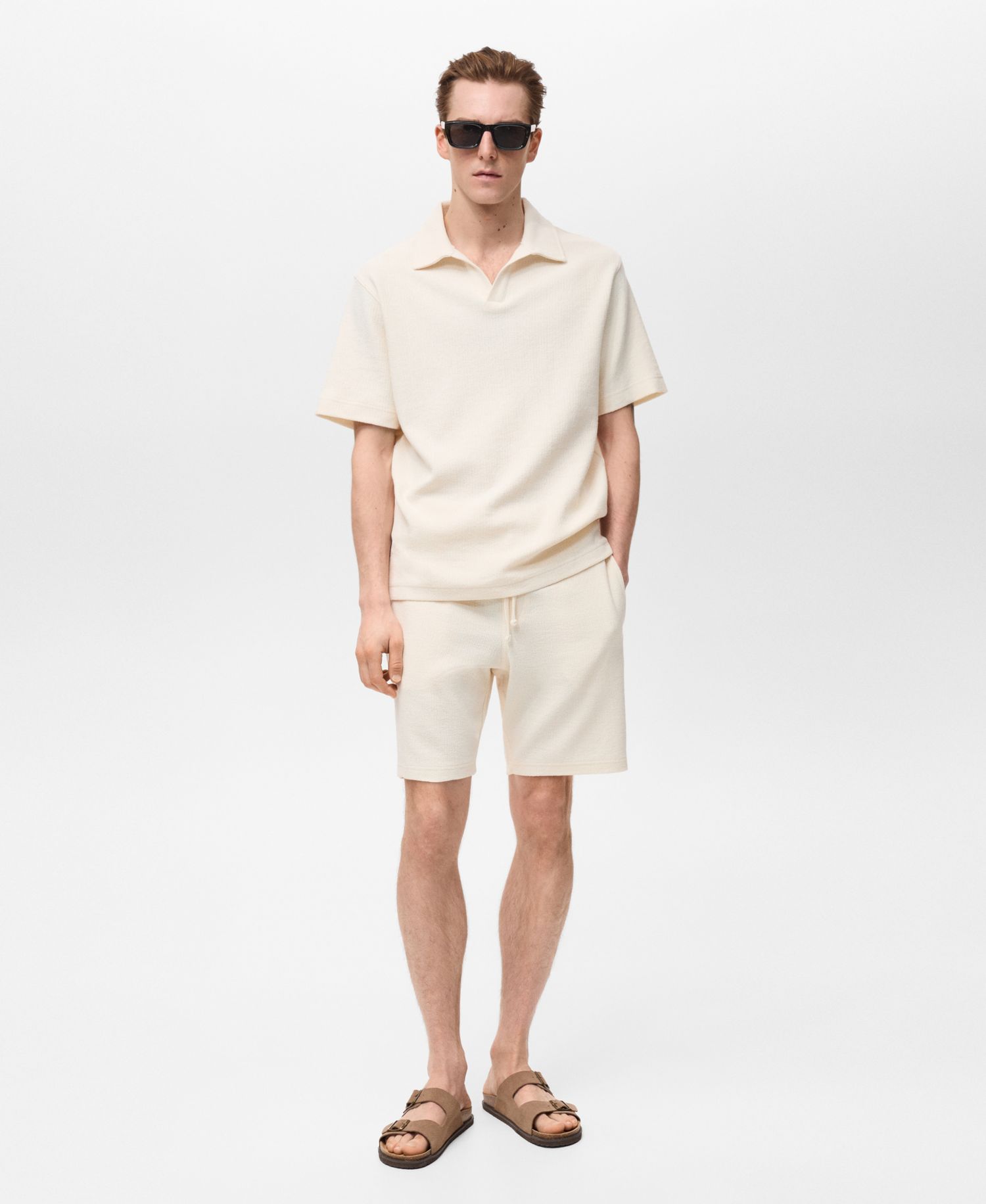 Men's Regular-Fit Textured Polo Shirt