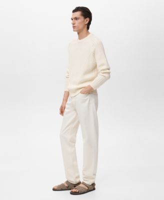 Men's Cotton Braided Sweater