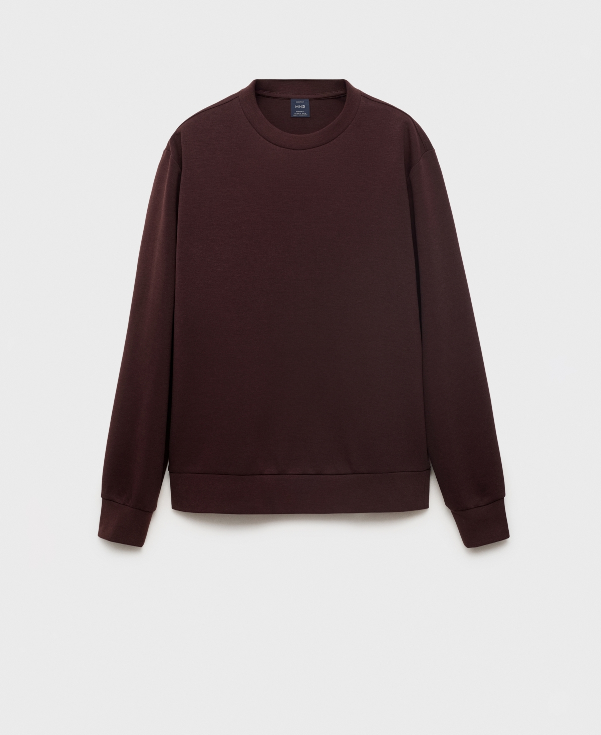 Mango Men's Regular-fit Cotton Sweatshirt In Burgundy