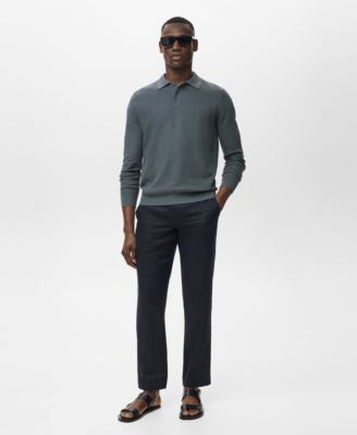 MANGO - Men's Micro-Structured Cotton Polo Shirt