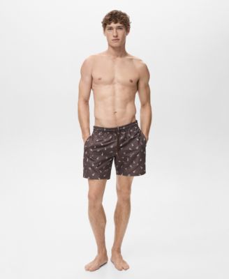 Men's Sailboat Print Swimsuit