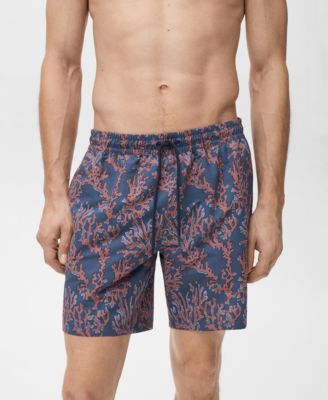 Men's Coral Print Swimsuit
