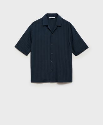 Men's Striped Embroidered Shirt