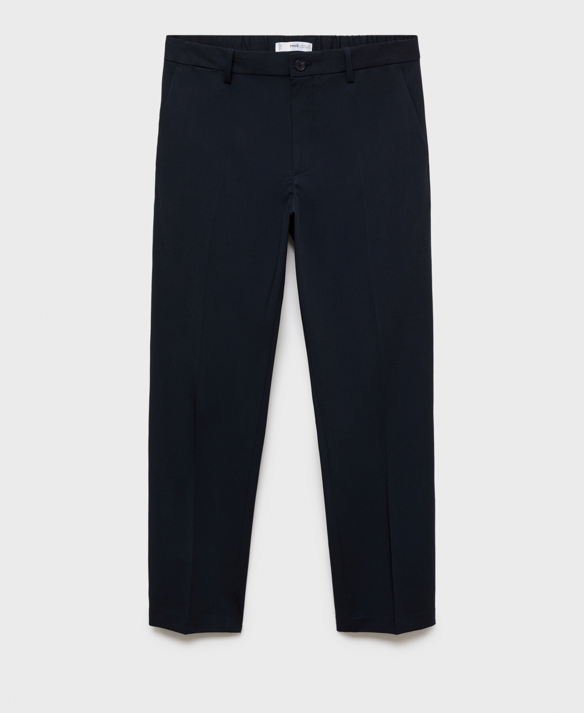 Mango Bologna Slim Fit Stretch Pants In Blue