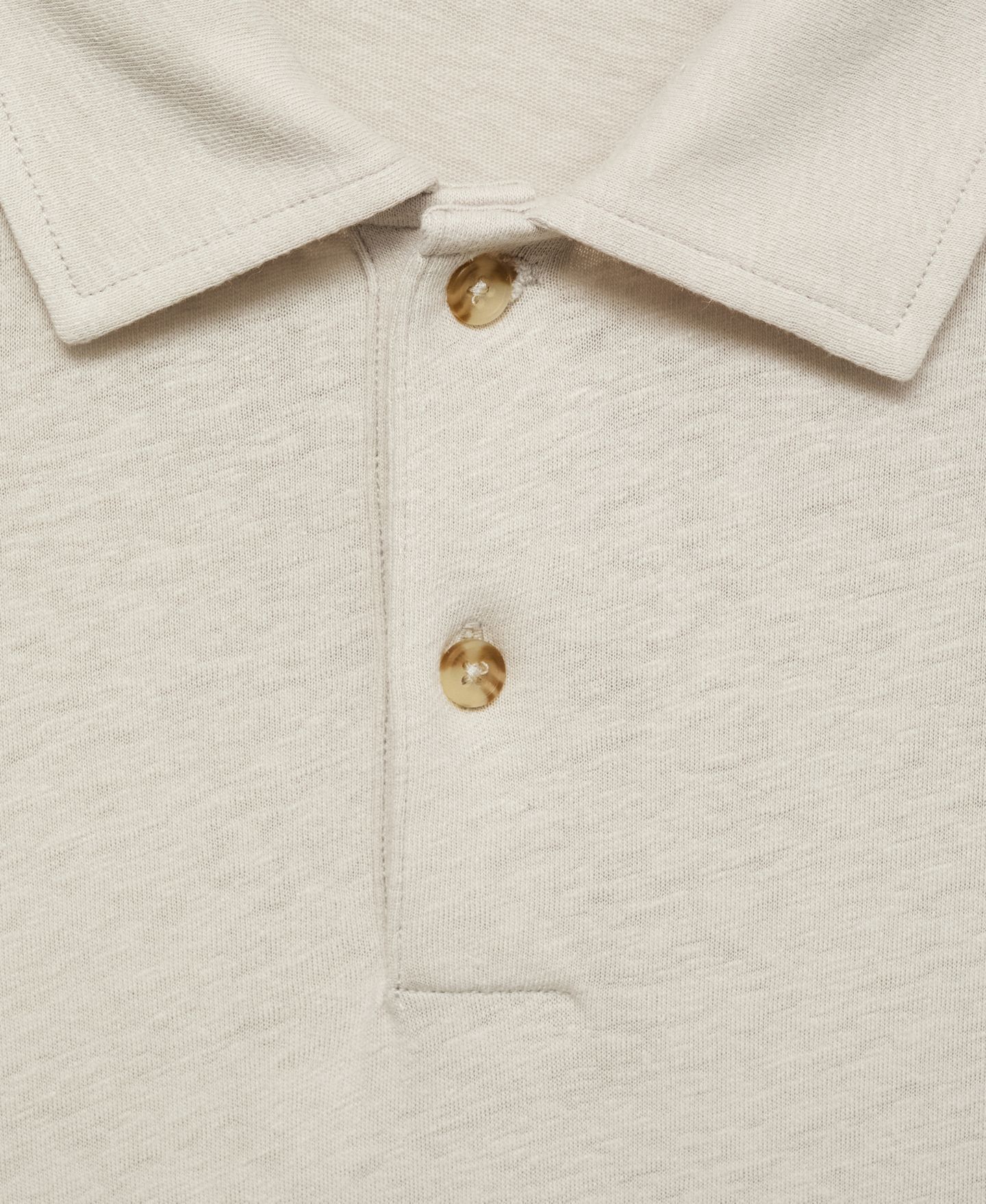 Мужское поло Mango Linen Blend Slim Fit Polo Shirt, цвет: Ледяной серый — фото 3