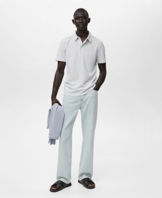 MANGO - Men's Cotton Pique Polo Shirt