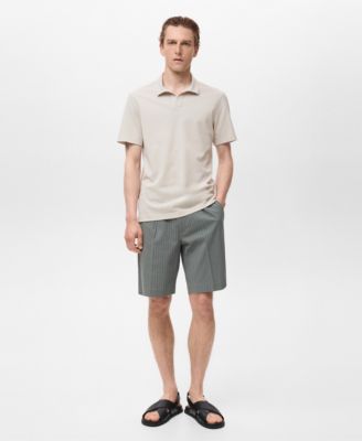MANGO - Men's Cotton Pique Polo Shirt