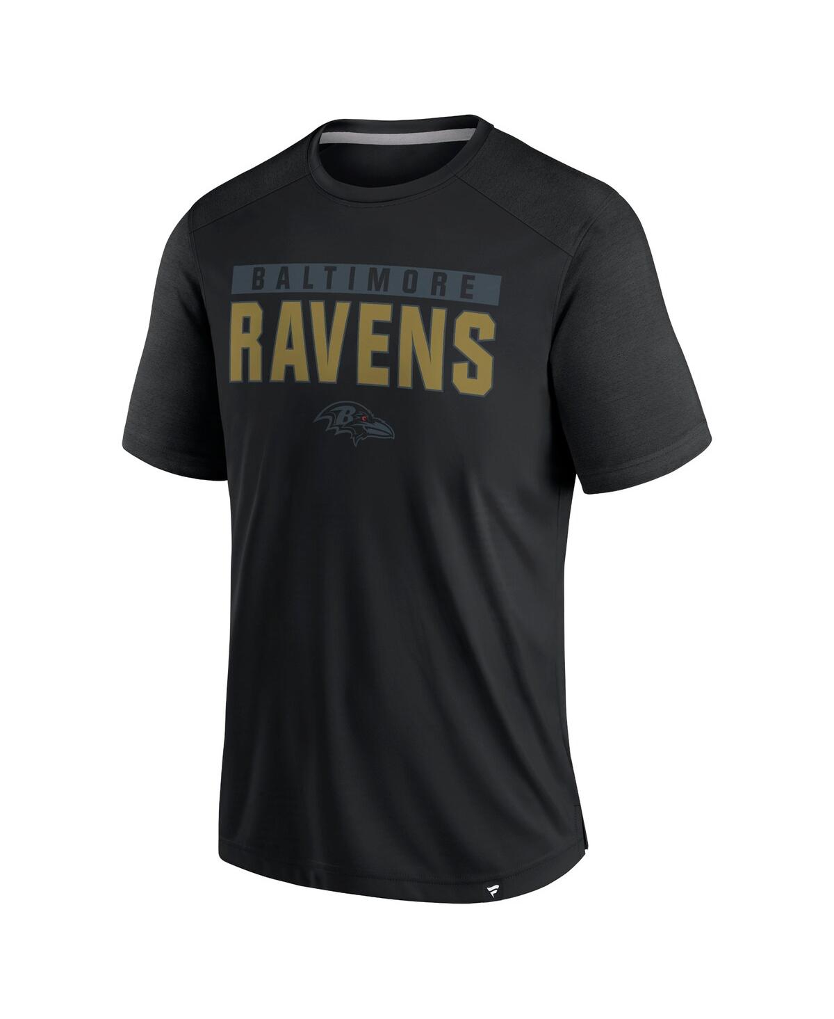 Fanatics Men's Black Baltimore Ravens Defender Blackout T-shirt In Black
