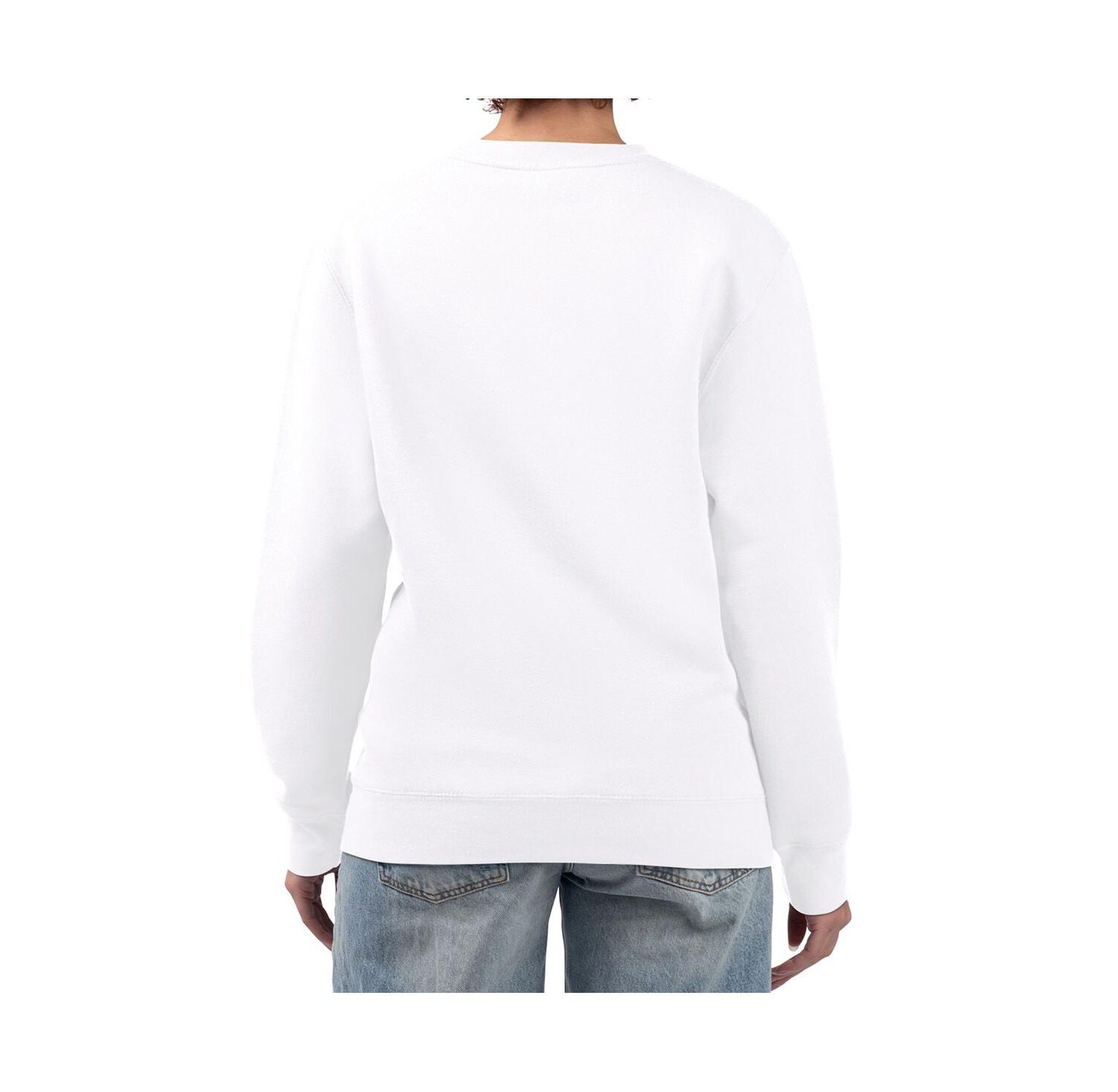 Women's White Detroit Lions Collage Graphic Fleece Pullover Sweatshirt