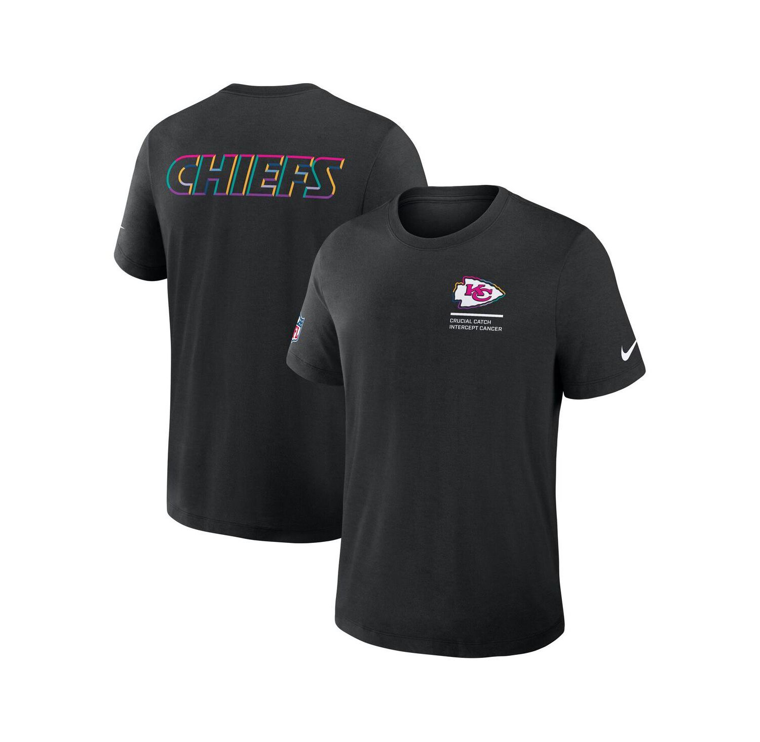 Men's Black Kansas City Chiefs Tall 2025 NFL Crucial Catch Tri-Blend Dri-FIT T-Shirt