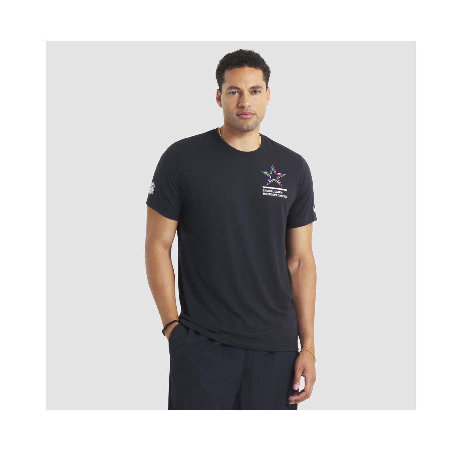 Men's Black Dallas Cowboys 2025 NFL Crucial Catch Tri-Blend Dri-FIT T-Shirt