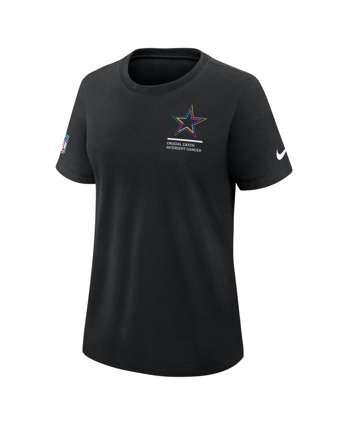 Nike Women's Black Dallas Cowboys 2025 Nfl Crucial Catch Tri-blend Dri-fit T-shirt In Black