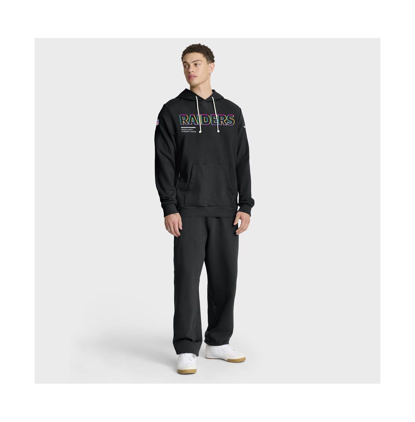 Мужское худи Nike Black Las Vegas Raiders 2025 NFL Crucial Catch Sideline Standard Issue Dri-FIT — фото 3