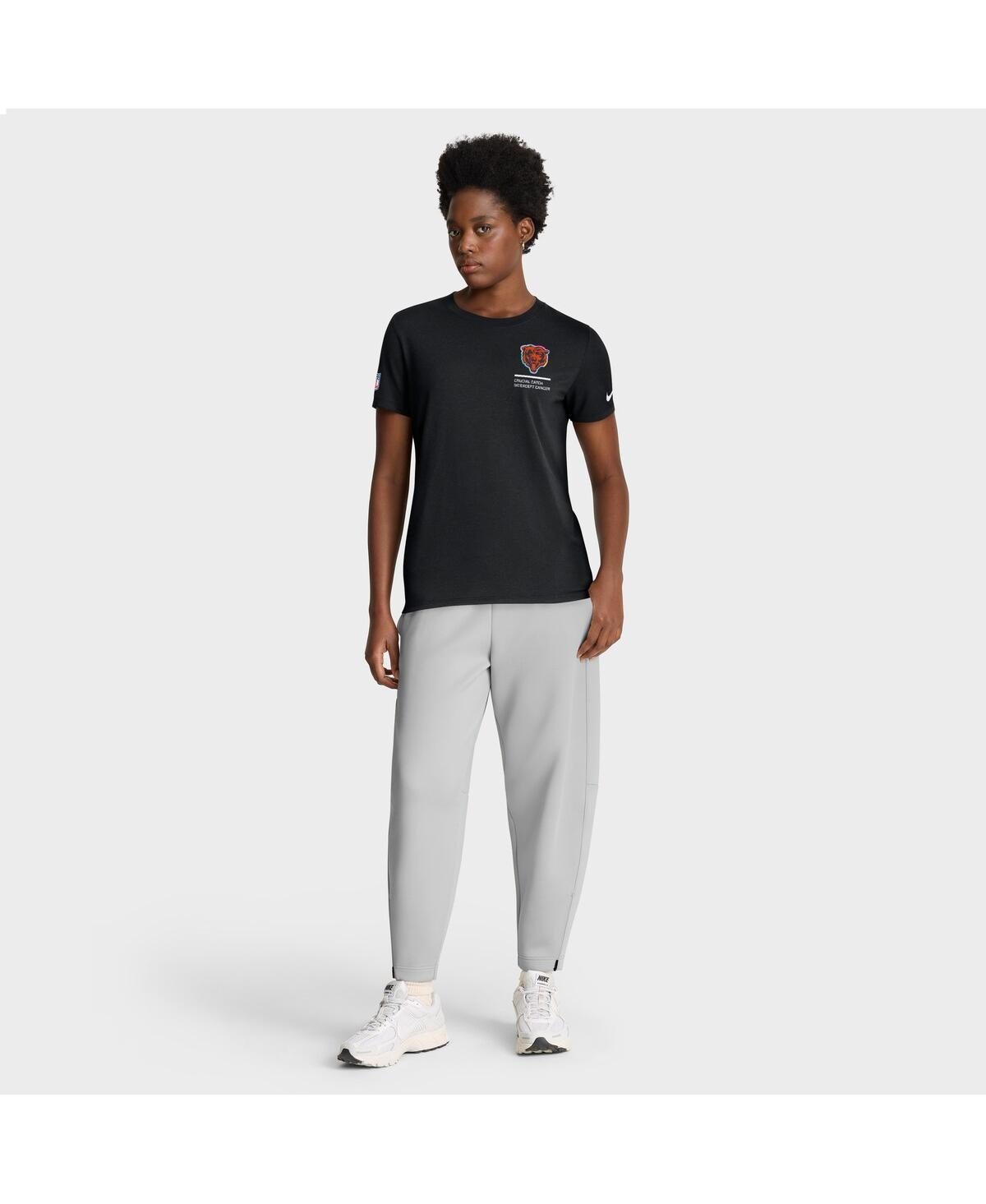 Nike Women's Black Chicago Bears 2025 Nfl Crucial Catch Tri-blend Dri-fit T-shirt In Black