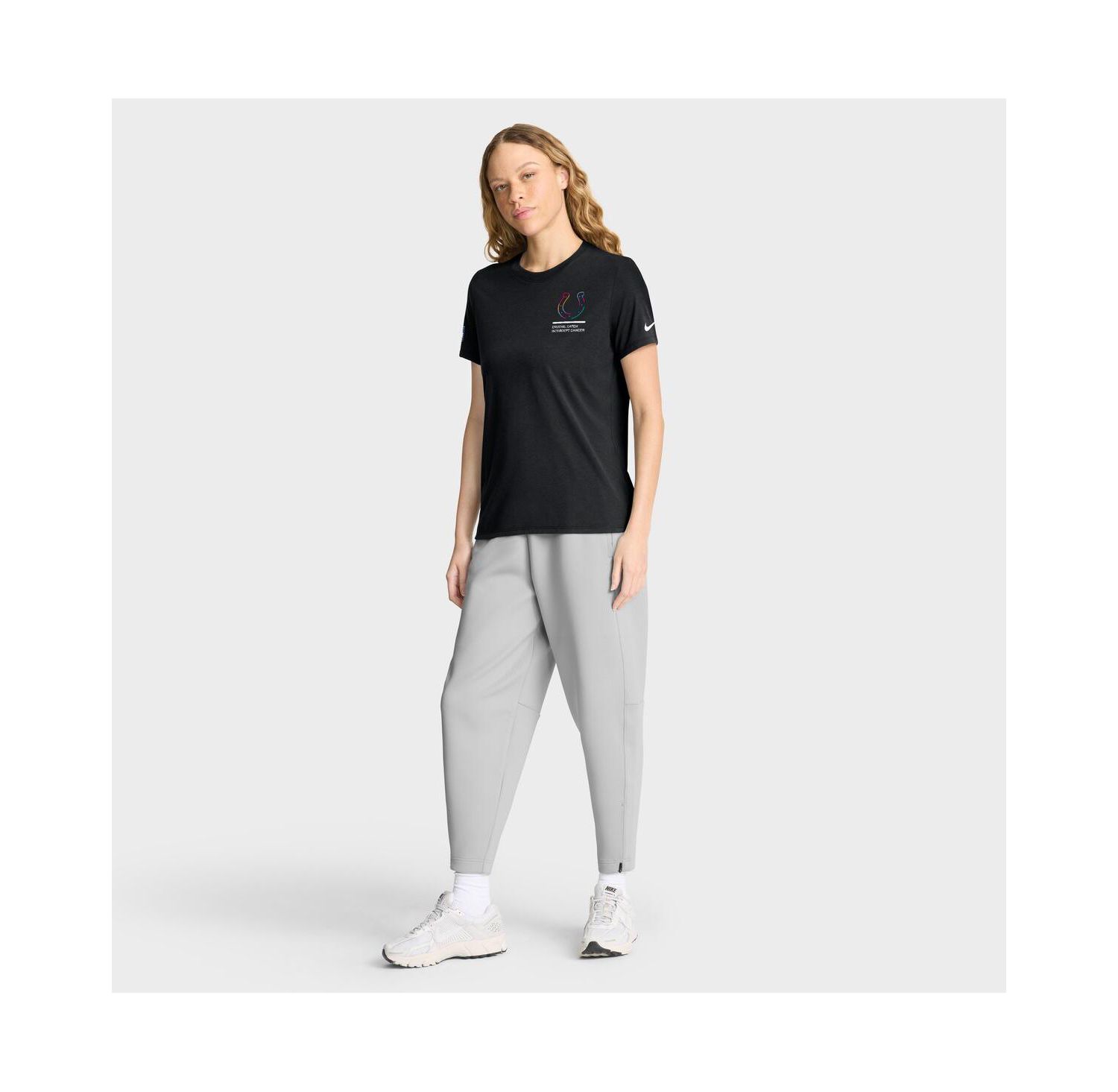 Women's Black Indianapolis Colts 2025 NFL Crucial Catch Tri-Blend Dri-FIT T-Shirt
