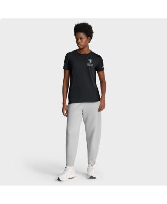 Women's Black Las Vegas Raiders 2025 NFL Crucial Catch Tri-Blend Dri-FIT T-Shirt