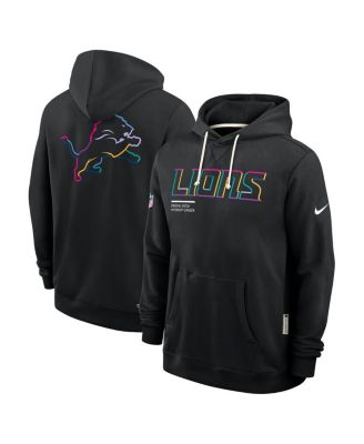 Nike - Men's Black Detroit Lions Tall 2025 NFL Crucial Catch Sideline Standard Issue Dri-FIT Hoodie
