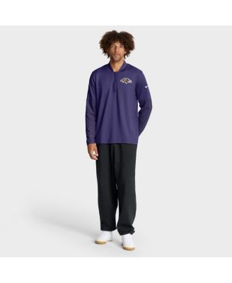 Men's Purple Baltimore Ravens Sideline Dri-FIT Half-Zip Pullover Sweatshirt