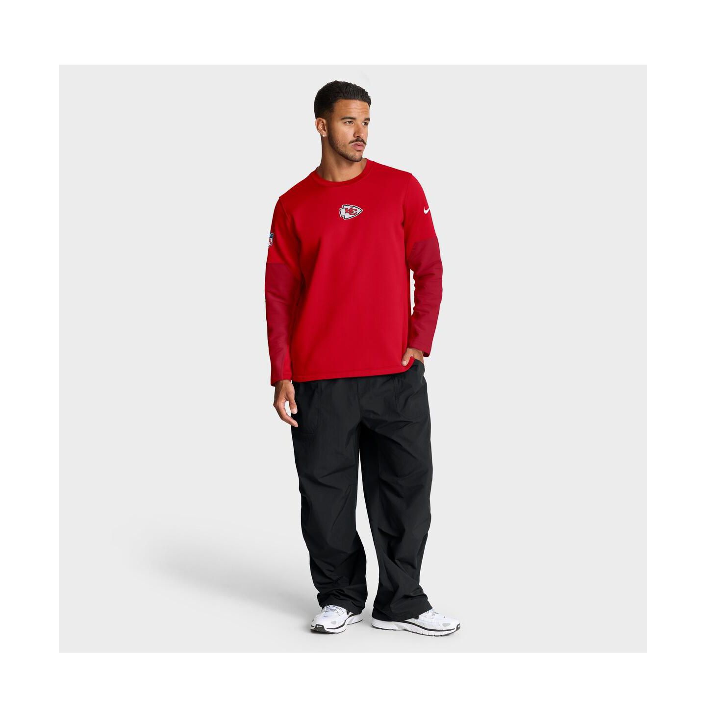 Мужская футболка Nike Red Kansas City Chiefs Sideline Scripted to Win Performance Long Sleeve — фото 3