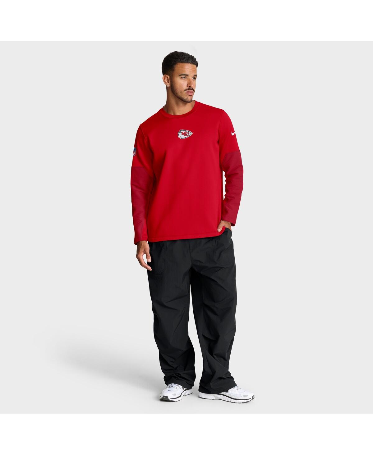 Nike Men's Red Kansas City Chiefs Sideline Scripted To Win Performance Long Sleeve T-shirt In Red
